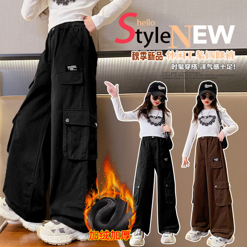 Corduroy Pant Warm - Pantalons Cargo d'hiver pour adolescentes, pantalons