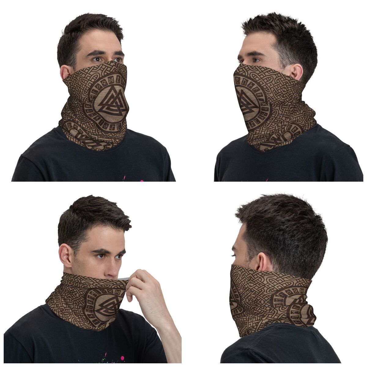 Valknut symbole et Runes sur b - Neck Gaiter Fleece avis et prix