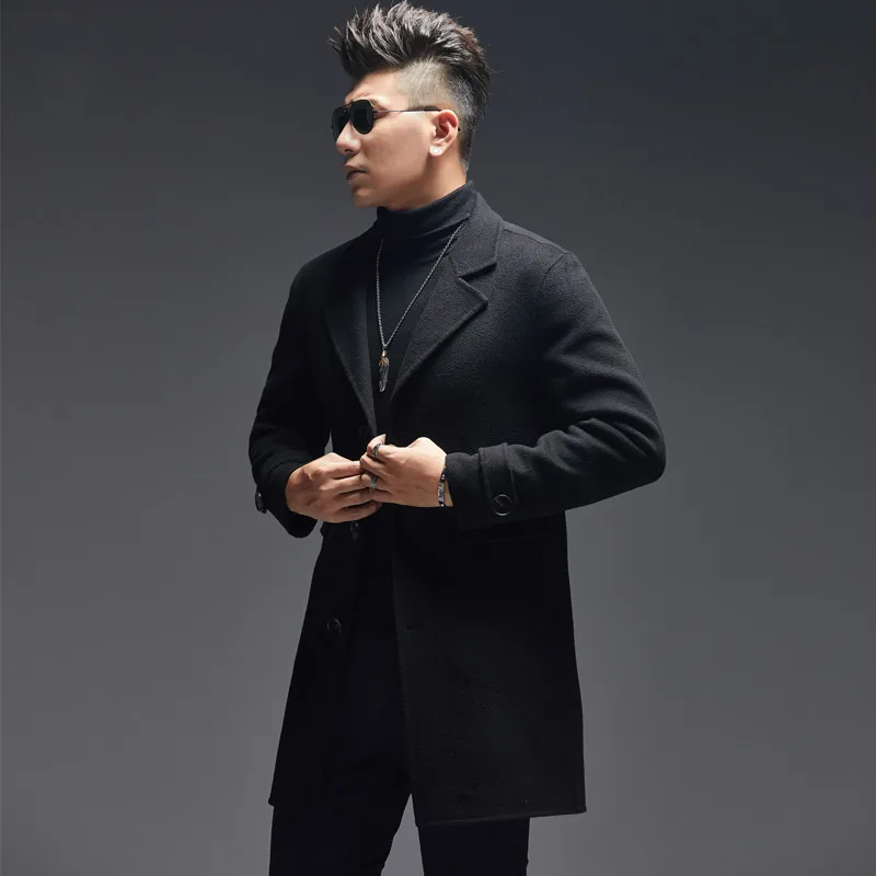 AYUNSUE 100% laine manteau hom - Wool Coat Peacoat avis et prix